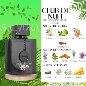 Notas Club de nuit urban man elixir